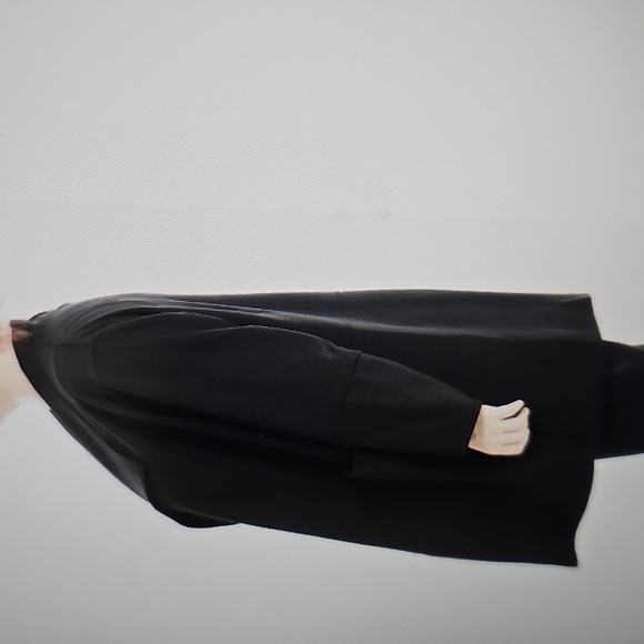 Elegant NWT MAX STUDIO Draped Collar Scuba Jacket Black 1X - Picture 3 of 14